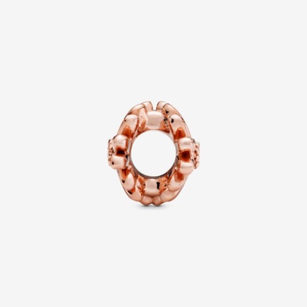 Pink Daisy Flower Charm Pandora Rose Gold Plated