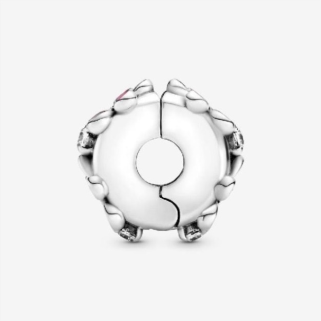 Pink Daisy Flower Clip Charm Pandora