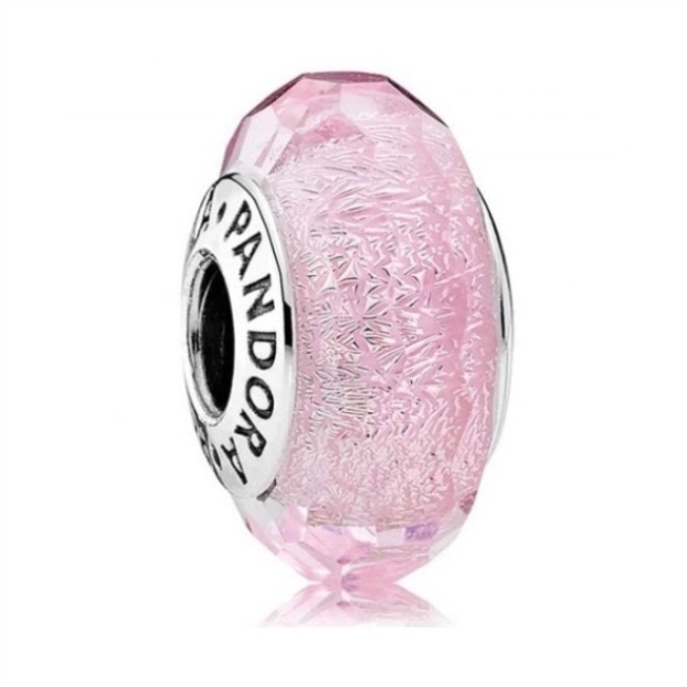 Pink Shimmer Glass Charms Pandora