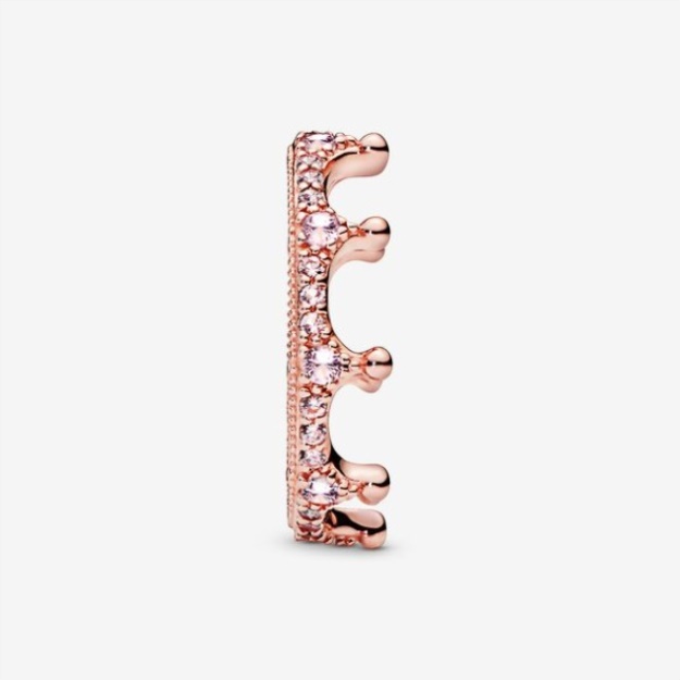Pink Sparkling Crown Ring Pandora