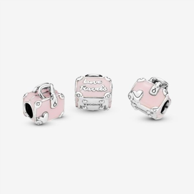 Pink Travel Bag Charm Pandora