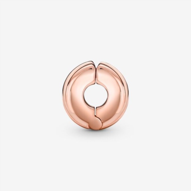 Polished Ribbons Clip Charm Pandora Rose Gold Plated