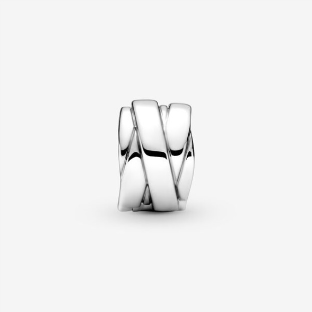 Polished Ribbons Clip Charm Pandora Sterling Silver