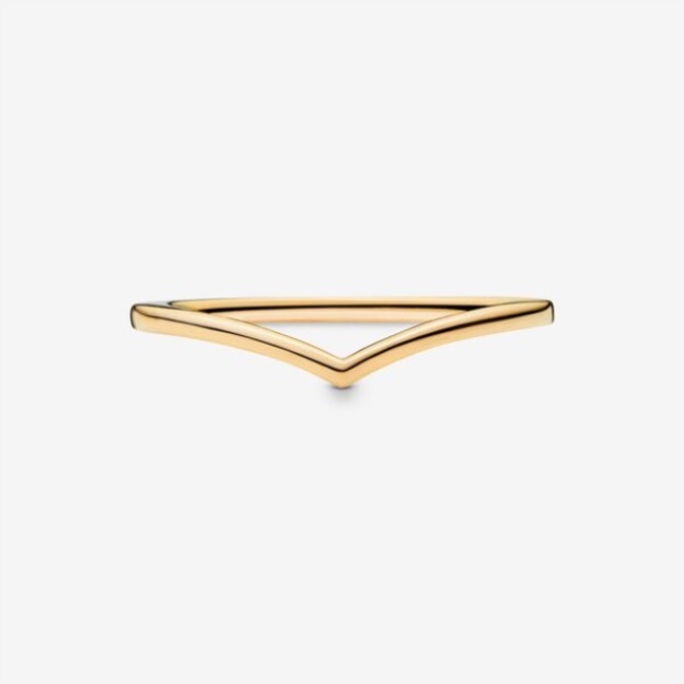 Polished Wishbone Ring Pandora Gold Plated
