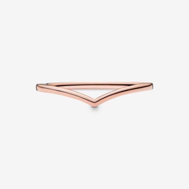 Polished Wishbone Ring Pandora Rose Gold Plated