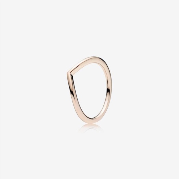 Polished Wishbone Ring Pandora Rose Gold Plated
