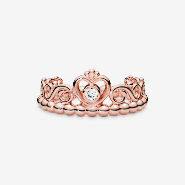 Princess Tiara Crown Ring Pandora Rose Gold Plated
