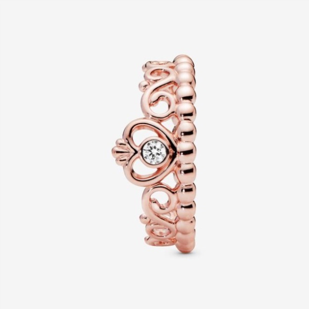 Princess Tiara Crown Ring Pandora Rose Gold Plated