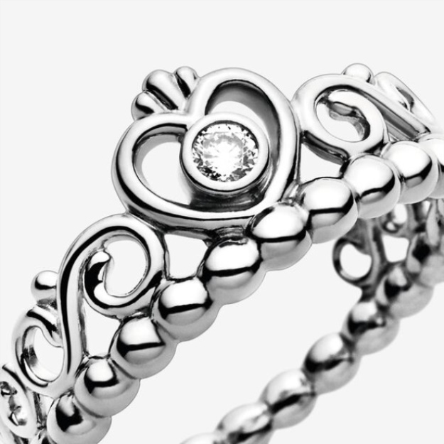 Princess Tiara Crown Ring Pandora Sterling Silver