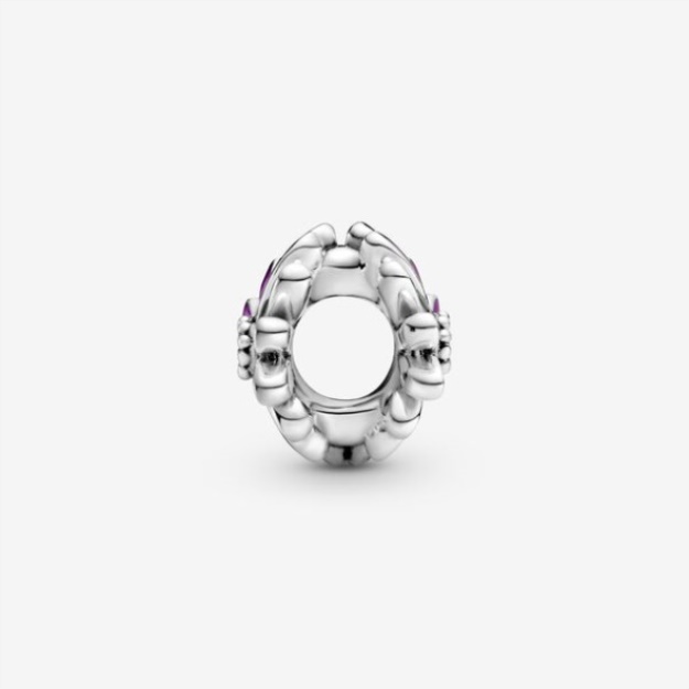 Purple Daisy Charm Pandora Sterling Silver