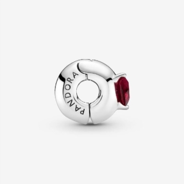 Red Heart Solitaire Clip Charms Pandora