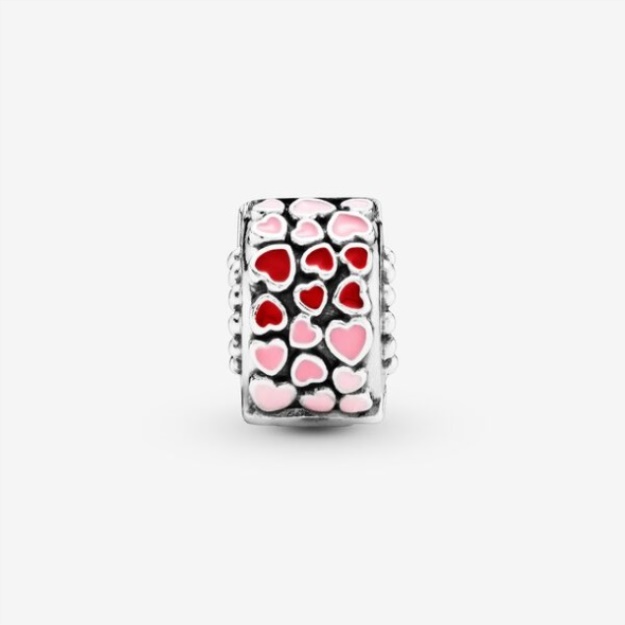 Red Pink Hearts Charm Pandora
