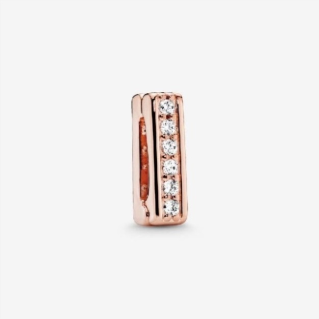 Reflexions Rose Sparkling Clip Charms Pandora