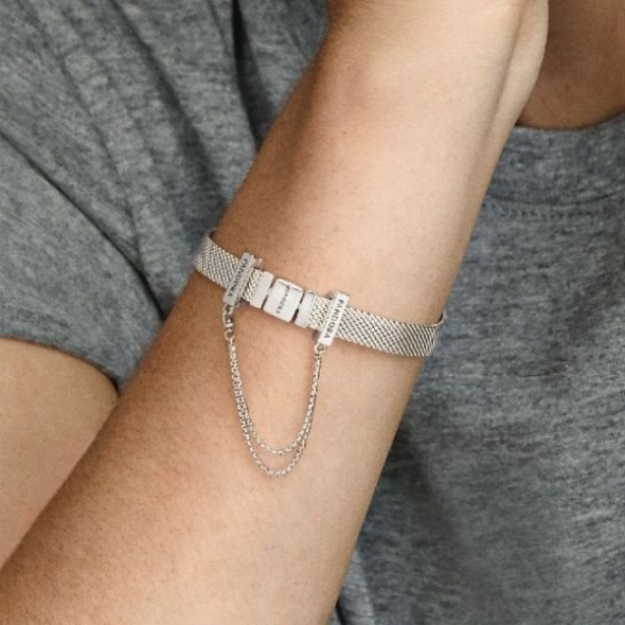 Reflexions Safety Chain Clip Charm Brand Pandora