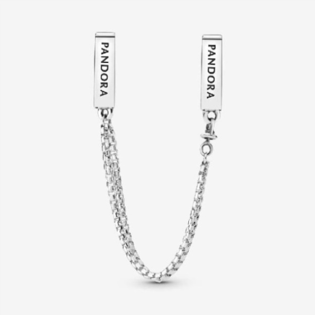 Reflexions Sparkling Safety Chain Clip Charm Pandora