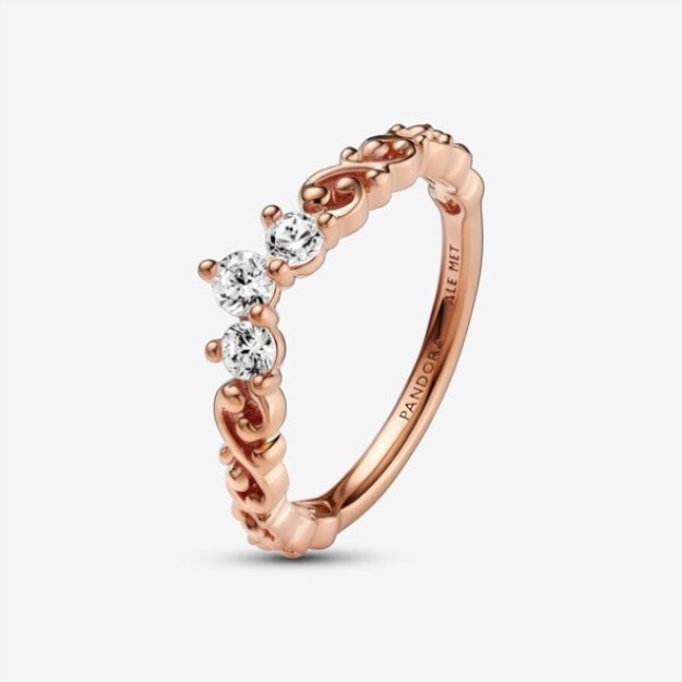 Regal Swirl Tiara Ring Pandora Rose Gold Plated