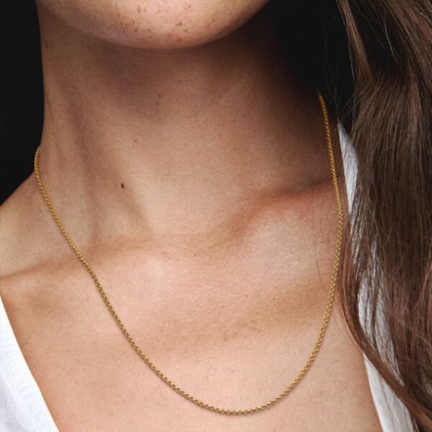 Rolo Chain Necklace Pandora Gold Plated