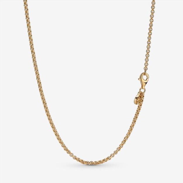 Rolo Chain Necklace Pandora Gold Plated