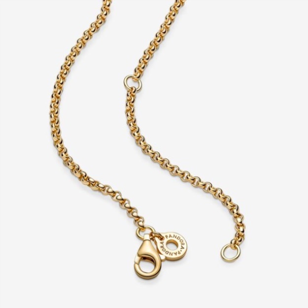 Rolo Chain Necklace Pandora Gold Plated