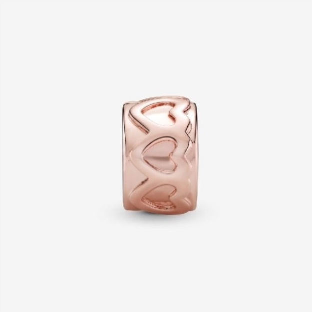 Rose Band of Hearts Clip Charms Pandora