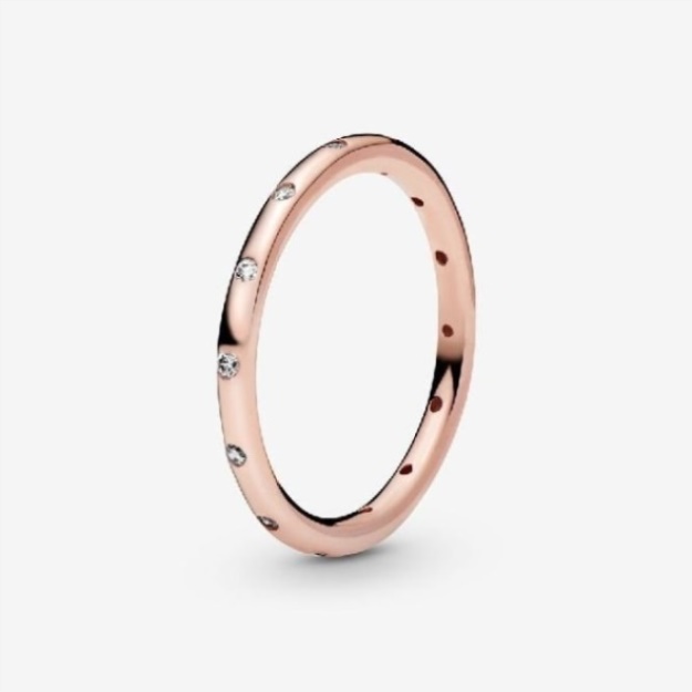 Rose Brand Pandora Simple Sparkling Band Ring