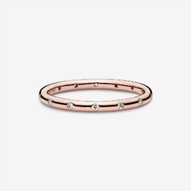 Rose Brand Pandora Simple Sparkling Band Ring
