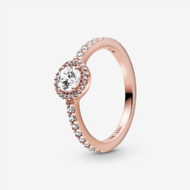 Rose Classic Pandora Sparkle Halo Ring