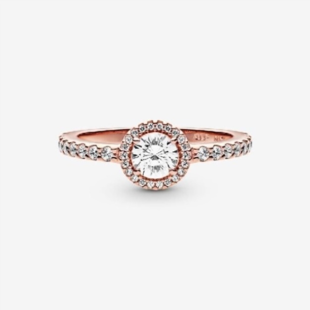 Rose Classic Pandora Sparkle Halo Ring