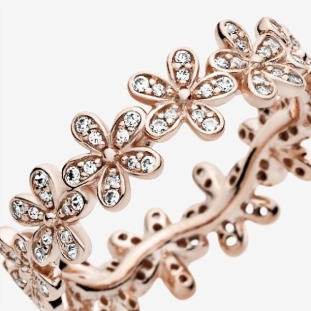 Rose Daisy Pandora Brand Flower Ring