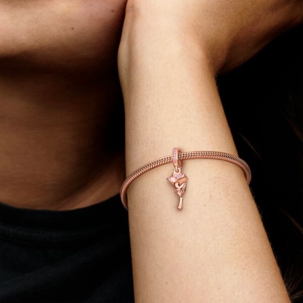 Rose Flower Dangle Charm-Final Sale Pandora
