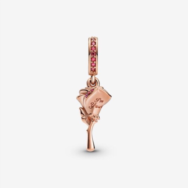 Rose Flower Dangle Charm-Final Sale Pandora