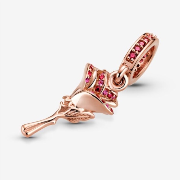 Rose Flower Dangle Charm-Final Sale Pandora