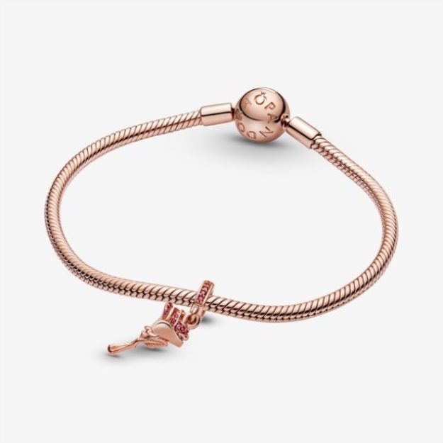 Rose Flower Dangle Charm-Final Sale Pandora