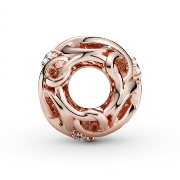 Rose Openwork Woven Infinity Charms Pandora