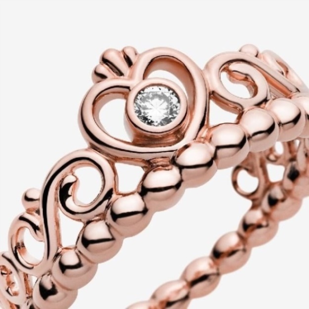 Rose Pandora Brand Princess Tiara Ring