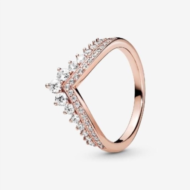 Rose Pandora Princess Wishbone Ring