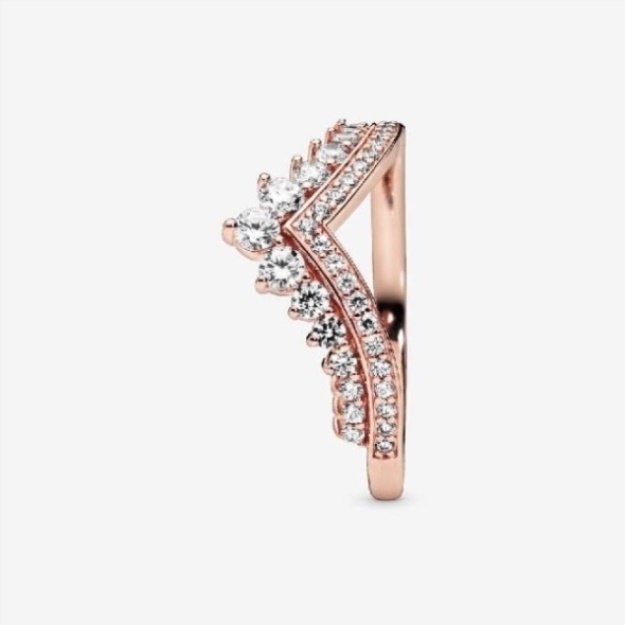 Rose Pandora Princess Wishbone Ring