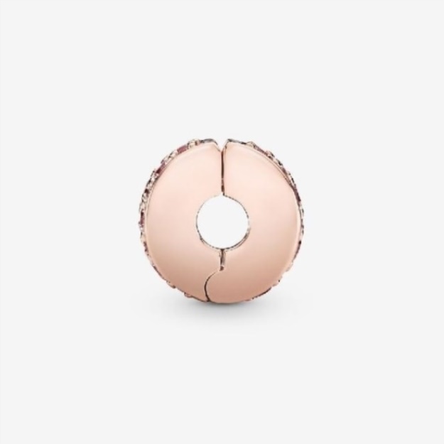 Rose Pink Pave Clip Charm Pandora