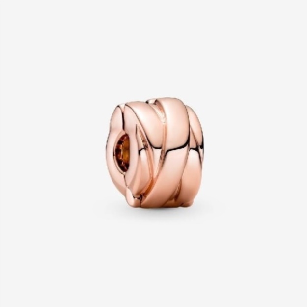 Rose Polished Ribbons Clip Charms Pandora