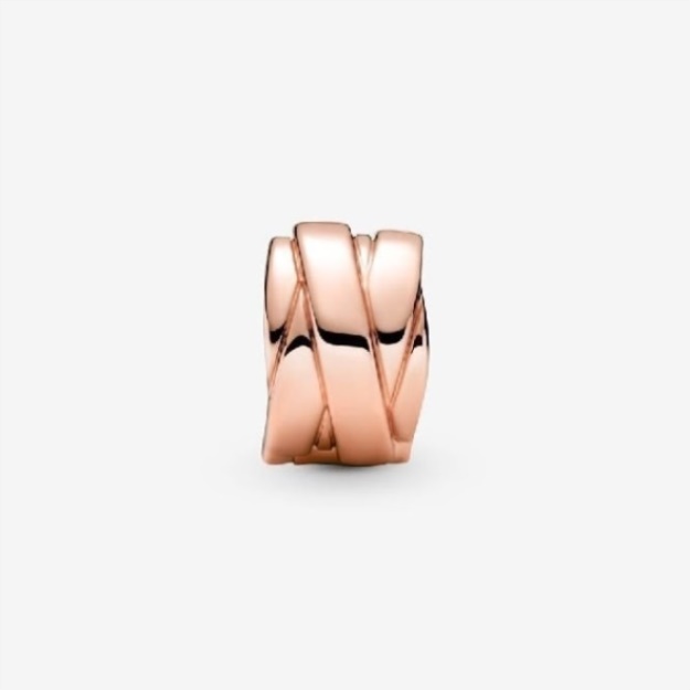 Rose Polished Ribbons Clip Charms Pandora