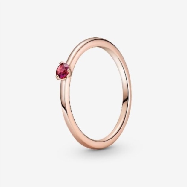 Rose Red Solitaire Ring Pandora