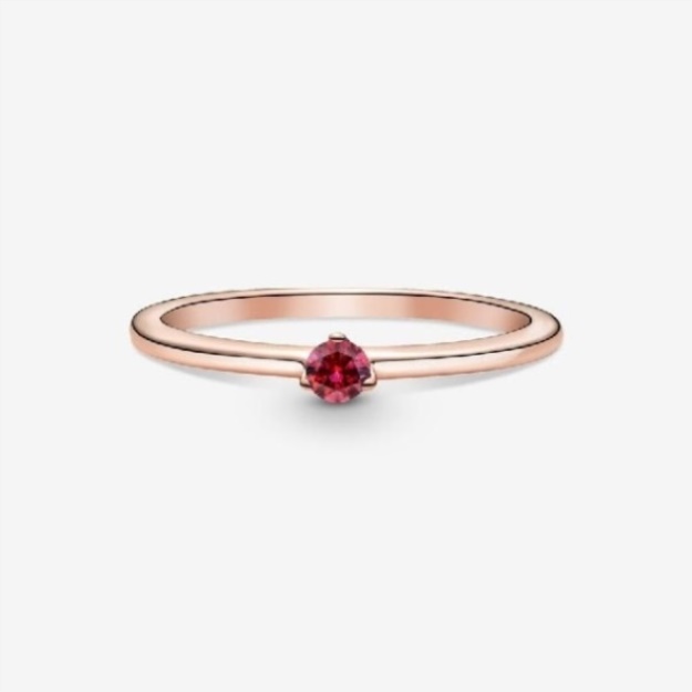 Rose Red Solitaire Ring Pandora