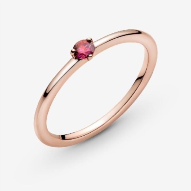 Rose Red Solitaire Ring Pandora