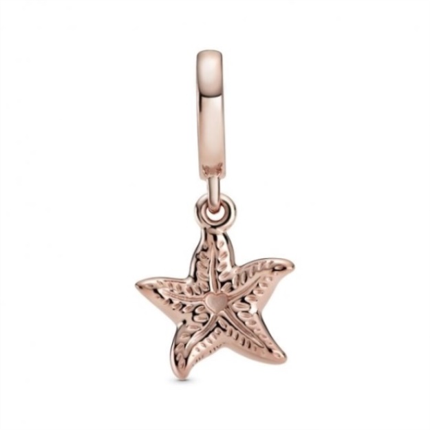 Rose Sparkling Starfish Dangle Charms Pandora