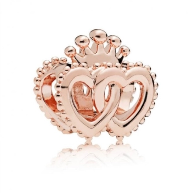 Rose United Regal Hearts Charms Pandora