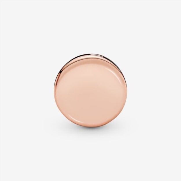 Round Pave Charm Pandora Rose Gold Plated