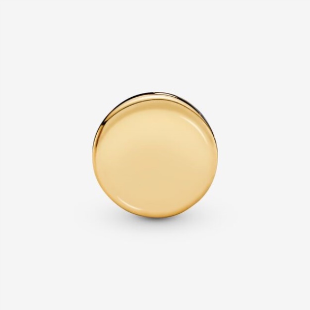 Round Pave Clip Charm Pandora Gold Plated