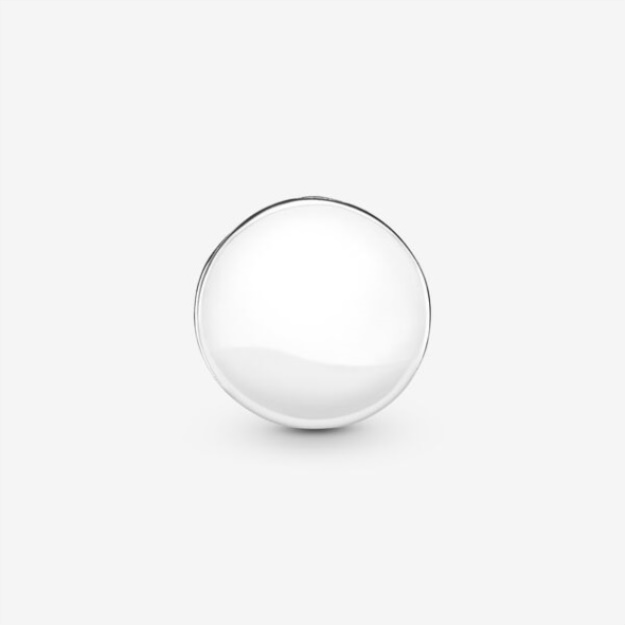 Round Pave Clip Charm Pandora Sterling Silver