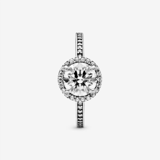 Round Sparkle Halo Ring Pandora