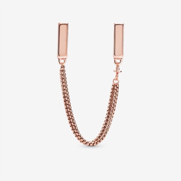 Safety Chain Clip Charm Pandora Rose Gold Plated